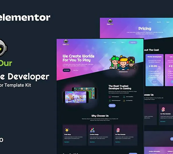 Devour - Elementor Template Suite for Game Developers