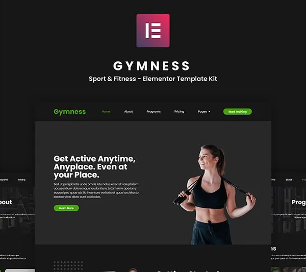 Gymness - Sports & Fitness Elementor Template Suite